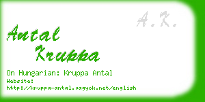 antal kruppa business card